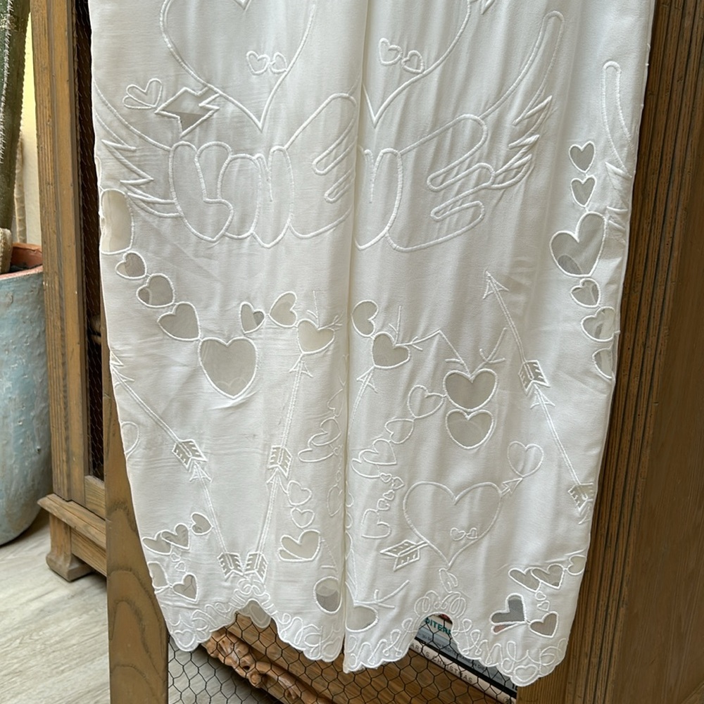 Sthela & Co White Embroidered Eyelet Lace Cut Out Short Sleeve Maxi Dress - Picture 12 of 14